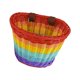 thumbnail image 1 of Mano robusta de los accesorios materiales de los PP de la cesta del almacenamiento del manillar de la bici de los niños tejida Arcoíris, 1 of 8
