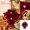 A008- Burgundy Velvet Ornament, variant on Velvet Bow Christmas Tree Topper with Pinecone and Hanging Bells, Festive Rustic Christmas Decor for Living Room Decorations and Holiday Party Decor, Elegant Christmas Gift for