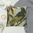 thumbnail image 2 of Orinice  Cushion Cover, Green Throw Pillows, Linen Macau Bird, Applique &amp; Jute Embroidery Throw Pillows for Couch, Nature &amp; Floral Pattern Contemporary Style - Macau Beauty, 2 of 5