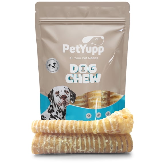 PetYupp Beef Trachea Dog Chews, Natural & Single Ingredient Dog Treats, 6 Count, 6 Inch