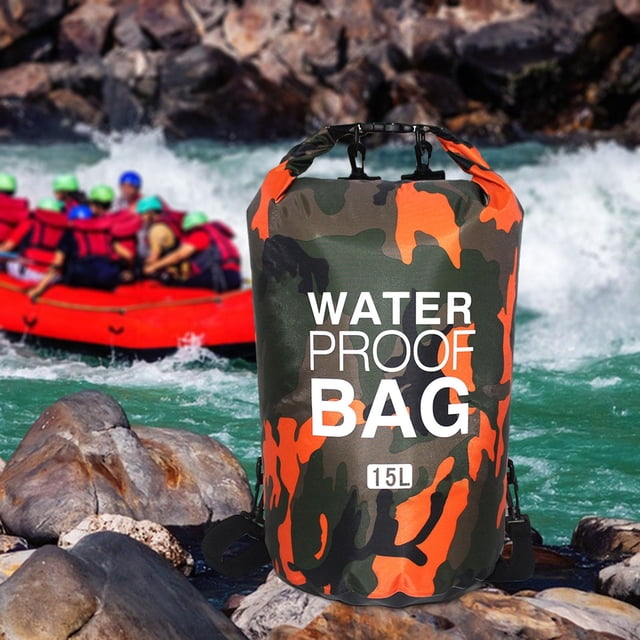 Mochila impermeable Cola Mochila flotante de almacenamiento para kayak naranja