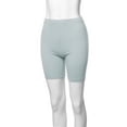 thumbnail image 5 of A2Y Women's Basic Solid Premium Cotton Mid Thigh High Rise Biker Bermuda Shorts Grey Mist M, 5 of 5