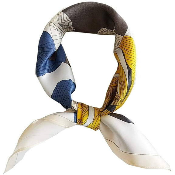 100% Mulberry Silk Scarfs for Women - Lightweight Square Satin Head Scarf - Small Silk Hair Scarf for Sleeping 21" x 21"