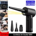 thumbnail image 2 of Wireless USB Rechargeable High-Power Car & Home Handheld Blower - Portable Dust Cleaning Tool for Keyboard, Vehicle & Daily Use - Premium Durable Material - Single Blowing Function Device, 2 of 5