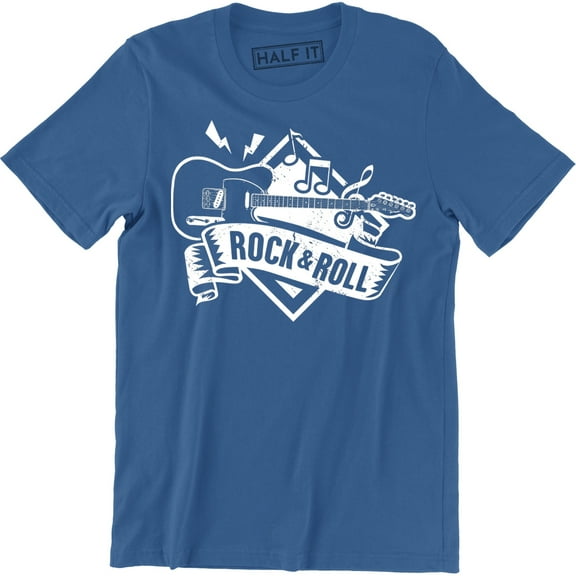 Rock and Roll Electric Guitar Music Festival Band Mens T-Shirt
