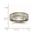 thumbnail image 6 of Chisel Titanium Brushed Center 6mm Ridged Edge Band, 6 of 7