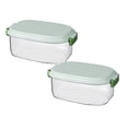 thumbnail image 1 of Oleegame 2PC Kids Snack Boxes For School Large Glass Food Storage Containers With Lids Airtight Set Family Size Extra Large Bakeware Marinating Lock Baking Dish Container Glass Bowls Rectangle, 1 of 9