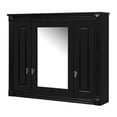 thumbnail image 4 of 35" Mirror Storage Cabinet, Modern Wall Mounted Medicine Cabinet with 3 Doors and Adjustable Shelves, Wood Bathroom Storage Organizer for Living Room, 4 of 9