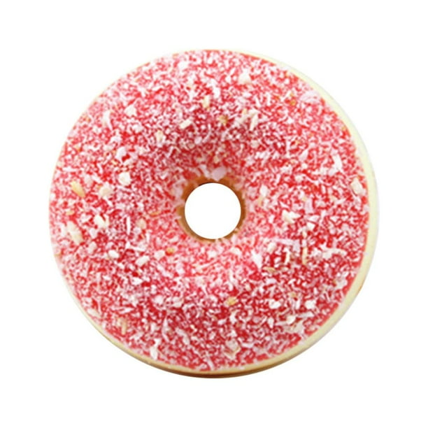 EeaseMX Dona de crema de poliuretano artificial, pastel de frutas, modelo pequeño, comida falsa, accesorio de fotografía para cocina, decoración (rojo)