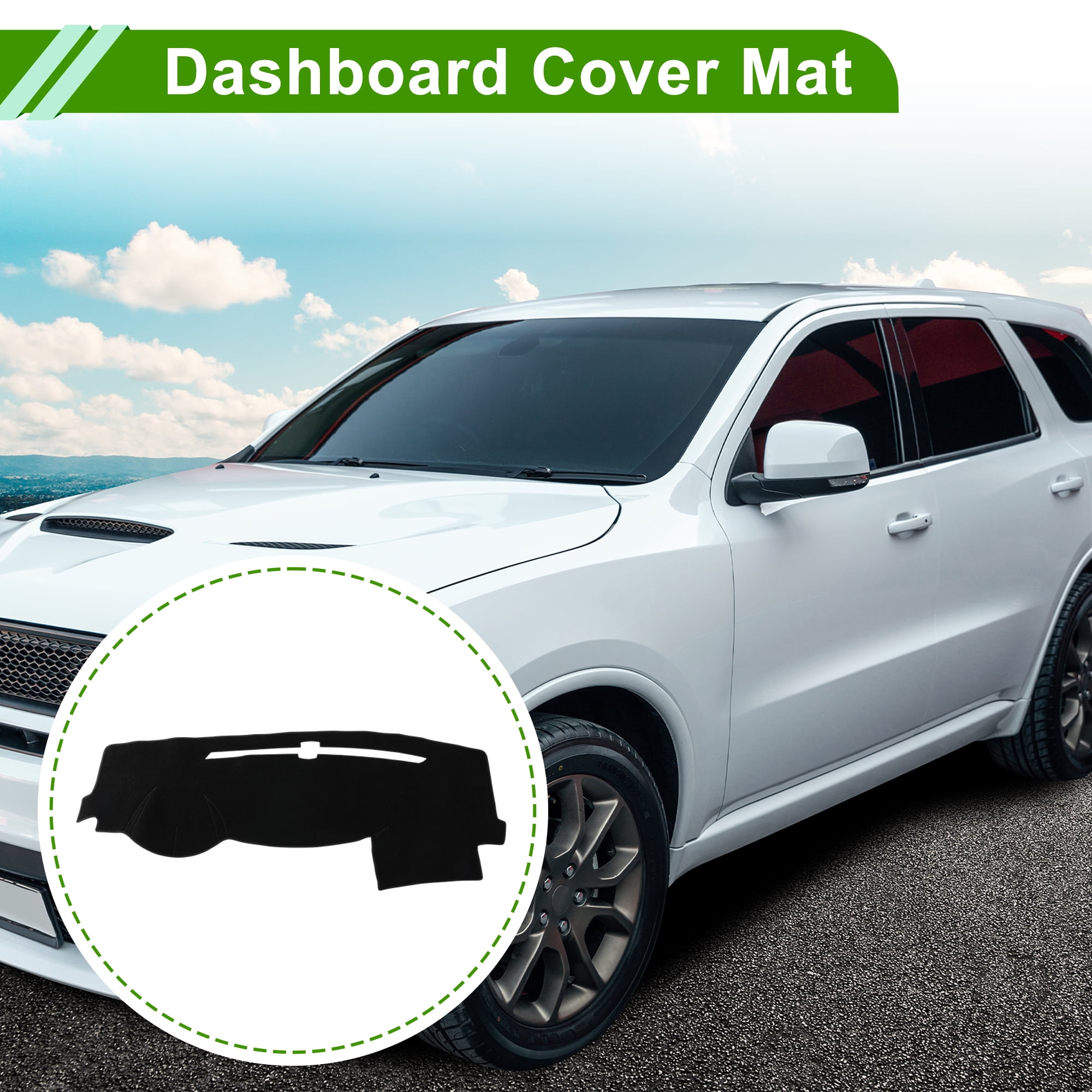 Unique Bargains Dashboard Cover for Dodge Durango Base Sporty R/T Citadel SUV 2011 Dash Cover Mat Carpet Center Console Dash Cover Mat Car Interior Polyester Black