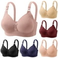 thumbnail image 2 of Vhkiploz Plus Size for Women Adjustable Strap No Underwire Seamless Wireless Bra Wide Back No Underwire Push-Up Lace Brassiere T-Shirt Bra, 2 of 8