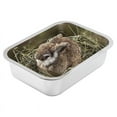 thumbnail image 4 of Cat Litter Box Stainless Steel 4 inch Side Height Smooth Surface Metal Pan, 4 of 8