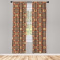 thumbnail image 3 of Ambesonne Southwestern Curtains, Mayan Geometrical, Pair of 28"x84", Multicolor, 3 of 5