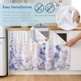 thumbnail image 5 of Lavender Cabinet Curtain 35"Wx35"L, Dustproof Under Sink Skirt with Self Adhesive Tape, Pastoral Pastel Purple Pink Wildflower Cabinet Curtain Cover for Kitchen Sink, Bathroom Vanity, Laundry Room, 5 of 9