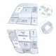 thumbnail image 4 of Etiqueta engomada del interruptor del volante ANGGREK 10PCS/Set Pegatinas de botones del volante, 4 of 8