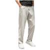 BVOFAR Mens Casual Pants Relaxed Fit Straight Leg Drawstring Pant Lightweight Elastic Waist Trousers for Daily Wear Gray S
