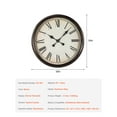 thumbnail image 4 of KFFKFF Wall Timepiece, 20-inch Roman Numeral Clock, Battery-Powered Quiet Traditional Decorative Circular Timekeepers, Suitable for Living Space, Bedroom, Office, Kitchen, Dining Area, Homely Decor, 4 of 9