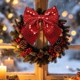 thumbnail image 6 of Xingjin Glitter Bow Ornaments, Christmas Tree Bows With Hollow-Out Design, Holiday Wreath Accent For Xmas Tree And Party Decor, 6 of 7
