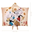 thumbnail image 2 of The Cuphead Show Hooded Blanket Poncho Wearable Blanket Hoodie Cozy Soft Warm Flannel Fleece Throw Blanket for Women Men Boys Girls 60x80, 2 of 7
