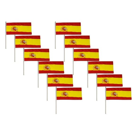 Spain flag 12 x 18 inch - 12 PK