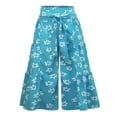 thumbnail image 4 of Pantalons de Plage Boho pour Femmes Taille Haute Décontractée Ample Jambe Large Droite Imprimée, 4 of 6