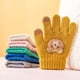 thumbnail image 2 of Guantes para niños, otoño e invierno, para niños y niñas, con dibujos de osos, resistentes al frío, cálidos, de punto de lana de cinco dedos para bebés, 2 of 6
