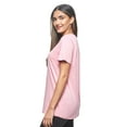 thumbnail image 2 of Expert Brand Women's USA-Made MoCA V-Neck Cotton Blend T-Shirt, Pale Pink, Medium, 2 of 8