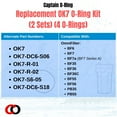 thumbnail image 2 of Captain O-Ring - OK7 Replacement O-Ring Kit for OmniFilter BF6, BF7, BF7a, BF35, BF36, BF36C, BF55, BF56, PB35, PB55 2 Sets - 4 Total Orings, 2 Sizes, 2 of 7
