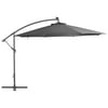 Dcenta Cantilever Umbrella with Aluminum Pole Folding Beach Umbrella for Garden, Patio, Backyard, Terrace, Poolside, Supermarket 137.8 x 110.2 Inches (Diameter x H)