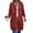 Red plus size hooded zip coat a1, variant on MORESEC Summer Plus Size Hooded Zip Coat Flowy Casual Outerwear Jacket For Women Beach Cover Up Solid Basic Fashion, Black 3XL