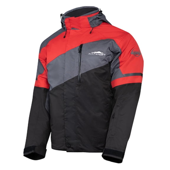 Katahdin Recon Mens Snow Jacket Black/Gray/Red XL
