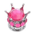 thumbnail image 2 of Lot de 4 capuchons de valve de pneu universels style couronne diamant pour voitures, camions, vélos, rose rouge, 2 of 4