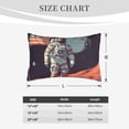 thumbnail image 4 of Gukieu Astronaut With American Flag Print Plush Pillow Cover, Hidden Zipper Pillow Protector without Pillow Core, Suitable for Bedroom, Office, Car Decoration-20"x30", 4 of 6