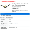 thumbnail image 2 of Turn Signal Switch - Compatible with 2007 - 2009 Chevy Equinox 2008, 2 of 2