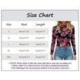 thumbnail image 3 of Lace Mesh Sheer Long Sleeve Tops for Women Layering Floral Embroidery See Through Tee Fitted Tight T Shirts Blouses Hot Pink 2XL, 3 of 7
