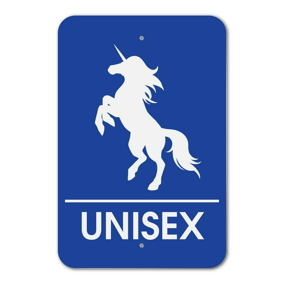 Unicorn Unisex Restroom Bathroom Washroom Sign Home Business Office Sign