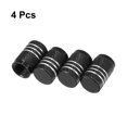 thumbnail image 6 of Motoforti Universal Tire Valve Stem Caps Car Accessories Aluminum Alloy Black 4pcs, 6 of 6