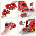thumbnail image 3 of Camión de bomberos de juguete TEMI con 4 minicoches de 3 a 8 años, 3 of 9