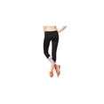 thumbnail image 2 of Aeropostale Womens LLD Floral Cropped Athletic Track Pants, Negro, X-Small, 2 of 3