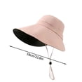 thumbnail image 3 of UPF 50+ Wide Brim Sun Hat for Women, Packable UV Protection Bucket Hat with Adjustable Chin Strap, Breathable Outdoor Hat for Hiking, Beach, Gardening, Travel & Summer Activities, 3 of 6