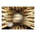thumbnail image 3 of Tiptophomedecor 3D Illusion Wallpaper Wall Mural - Wooden Orbit, 3 of 4