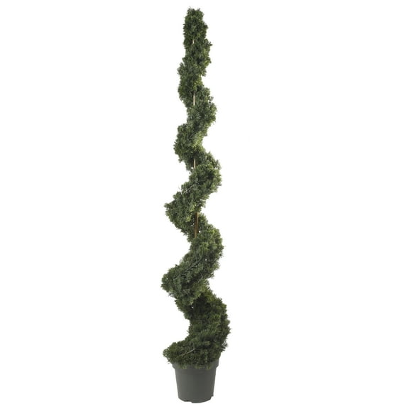 Nearly Natural 6 ft. Cedar Spiral Silk Tree