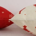 thumbnail image 4 of Brilbcu Set of 4 Christmas red and White Christmas Throw Pillow Covers Cushion Covers Square Winter Holiday Decorative Pillow Covers for Sofa Couch Bed and Car(18"X18", Cotton-Linen), 4 of 5