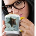 thumbnail image 2 of 3drose, Underwater Starfish with Nautical Rope Frame, 11oz Two-tone Yellow Mug, 2 of 6
