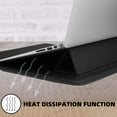 thumbnail image 6 of 3 in 1 Laptop Sleeve Protective PU Leather Case Waterproof Shockproof Magnetic Closure Adjustable Stand Mouse Pad Lightweight 13 Inch Laptop and Tablet Universal Fit Portable Durable, Black, 6 of 8