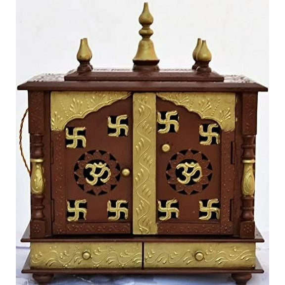 Jodhpur Handicrafts Mereappne Om Home Temple/Pooja Mandir/Pooja Mandap/Wooden mandir