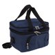 thumbnail image 4 of Bolsa térmica plegable de tela Oxford PEVA a prueba de fugas con doble aislamiento, bolsa de almuerzo con correa ajustable para el hombro para viajes, playa, picnic, camping, azul oscuro, 10 l, 4 of 10