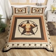 thumbnail image 2 of Erosebridal Tribal Aztec Comforter Cover King, Rustic Cow Bedding King Size, Texas Stars Decor, Reversible, 2 of 5