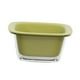 thumbnail image 5 of Cesta para lavar verduras de 2 capas, colador de cocina, almacenamiento de alimentos, bandeja de drenaje duradera portátil, bandeja para servir Pasta verde, 5 of 8