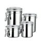 thumbnail image 1 of Stainless Steel Airtight Food Storage Container with Locking Lid for Coffee Tea and Dry Goods Set of 4, 1 of 7
